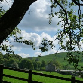 Then we walked along the River Wharfe past farmland, using the Dalesway path.