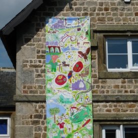 Tour de France banner at the Primary School, North Stainley