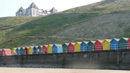 Beach huts at Whitby.
