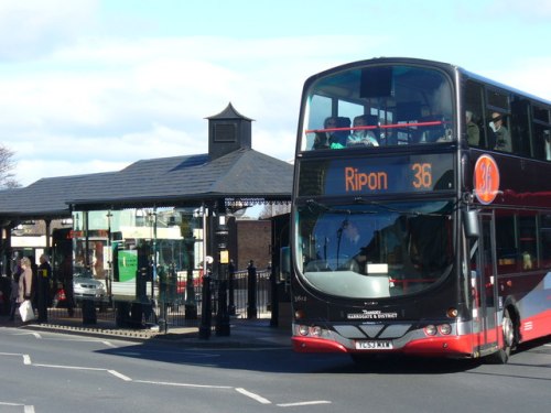 The 36 bus leaving Leeds for Ripon (Wikimedia Commons)
