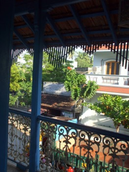 My verandah at le Rêve Bleu.