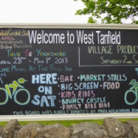West Tanfield's big notice board.