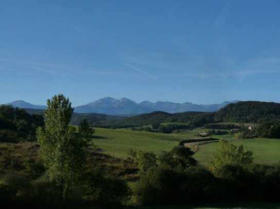 The Pyrenees seen from St. Julien de Gras Capou in summertime.
