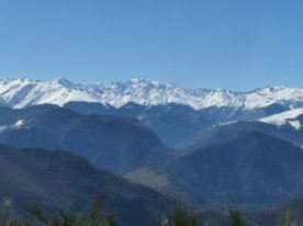 The Pyrenees seen from Croquié,