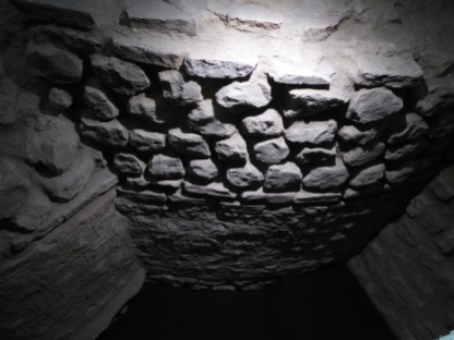 Reconstructed stonework of the apse.