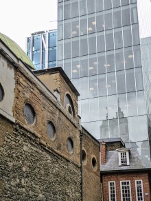 An office building and St. Stephen Walbrook.