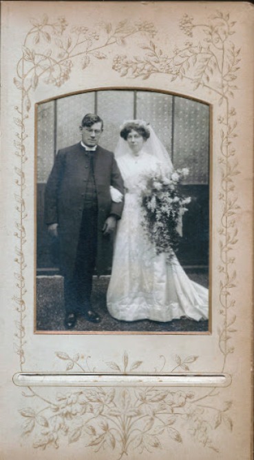 Charles and Annie's wedding in 1910: from a family album.