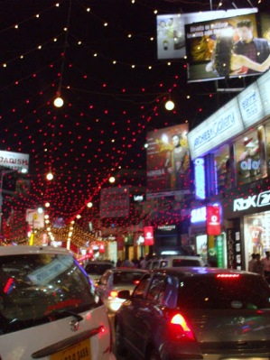 MG Road, Bangalore, during Diwali