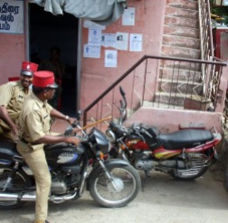 Pondicherry Police. Admire those kepis!