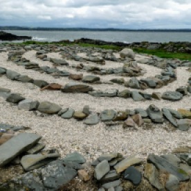 This seemingly ancient labyrinth was constructed in 1990 on a small island that develops every time the tide comes into Mossyard Bay.