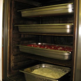 Catering-sized ovens.
